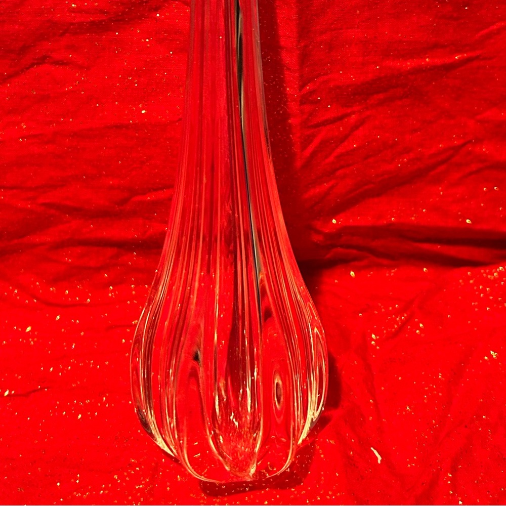 Vintage clear 10” plastic teardrop Christmas ornament- preloved